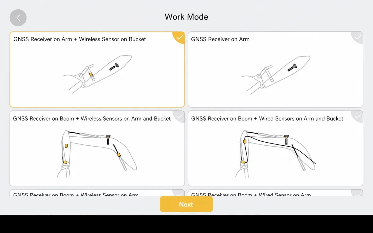 GNSS retrofit installation modes showing receiver and sensor mounting options